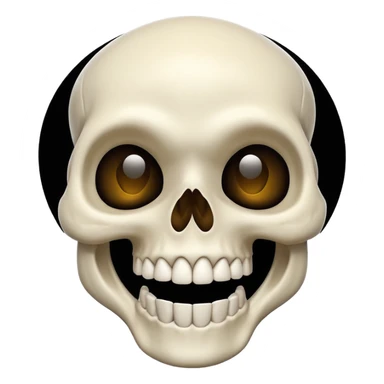 Laughing skull sticker