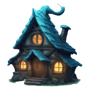 mystical witch cottage  sticker