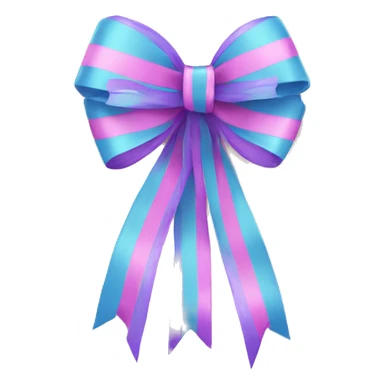 cute bow with long ribbons  sticker