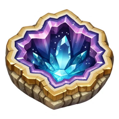 Natural shiny geode sticker