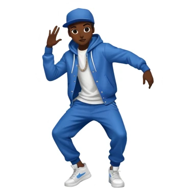 hiphop dancer in energetic pose sticker