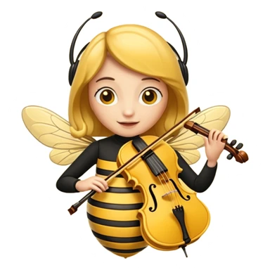 viola player bee sticker