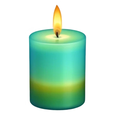 autumn vibe candle in the color blue and green sticker