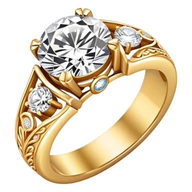 Create a bright and detailed icon representing jewelry art and the craft of making jewelry. The design should feature elements like a sparkling diamond, a gold ring, a jeweler’s tools (such as pliers and a workbench), and some delicate detailing that conveys craftsmanship and luxury. The icon should be clean, vibrant, and visually striking, with a balance of sophistication and creativity. sticker