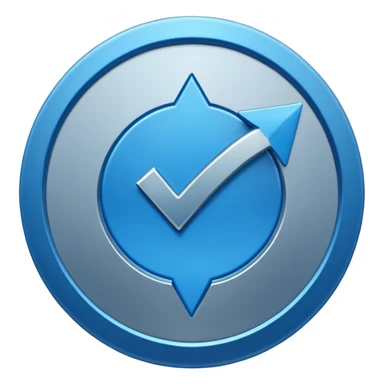 Mack a one Instagram blue tick in circle and aroows sticker