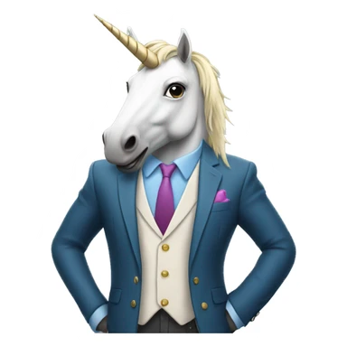 Unicorn in a blazer sticker