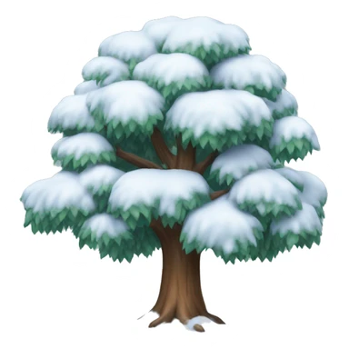 Tree covered in snow sticker