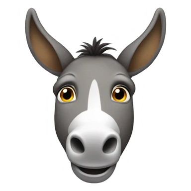 donkey holding ears sticker
