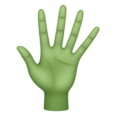 create green hand shows like  sticker