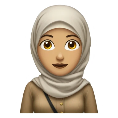 Hijabi Girl with a polene bag  sticker