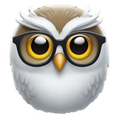 Owl with glasses sticker