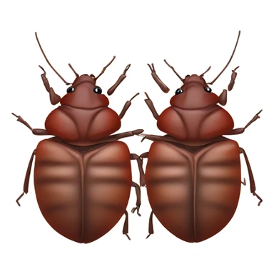 two bed bugs kissing sticker
