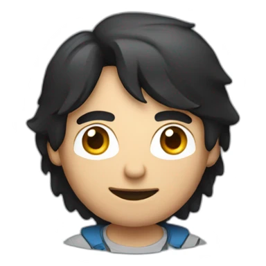 Videographer with camera. He has black hair  sticker