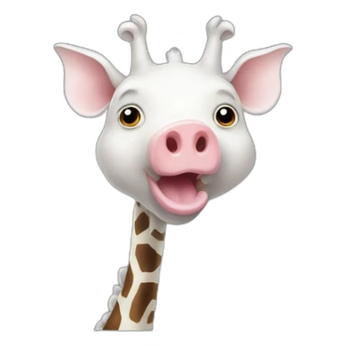 A Ghost of a giraffe pig sticker