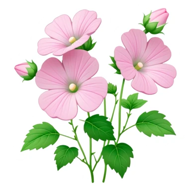 Mallow plant sticker