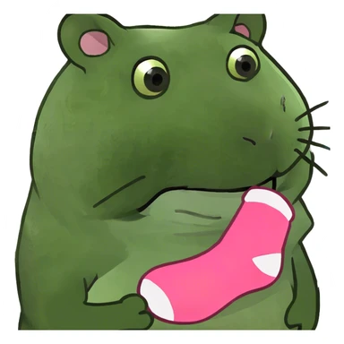 Hamster in pink sock sticker