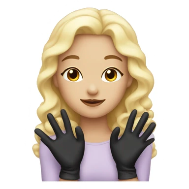 dreamy girl in gloves sticker