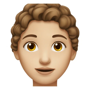 brown haired girl with hazel eyes and cream skin sticker