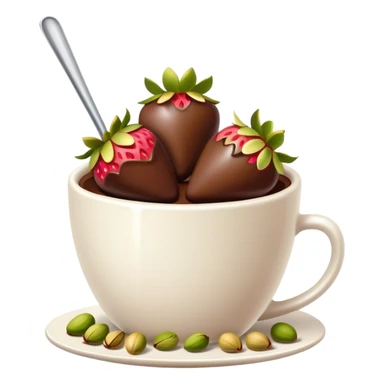 Chocolate covered Strawberries with pistachios cup sticker