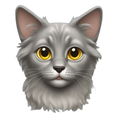 intrigued nebelung cat sticker