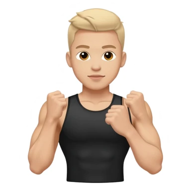 Athletic guy in sporty black clothes. sticker