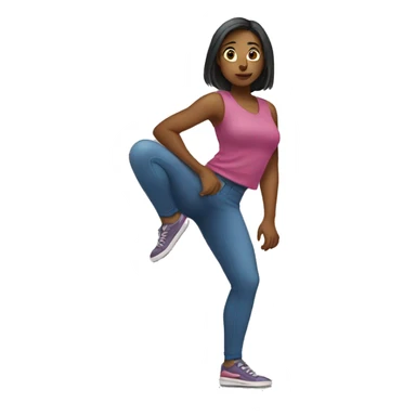 Woman squatting sticker