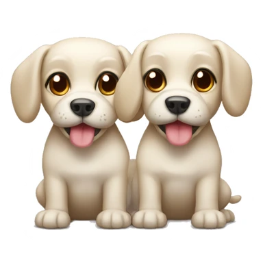 cute two headed dog  sticker