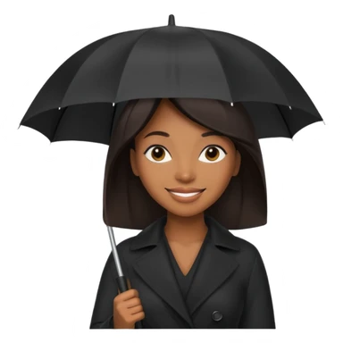 blac woman holding umbrella sticker