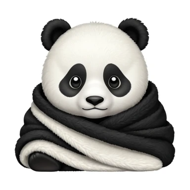 panda wrapped in blanket sticker