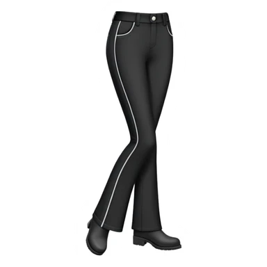 Bootcut black banding pants sticker