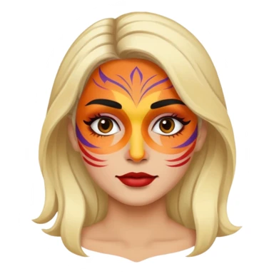 face painted woman  sticker