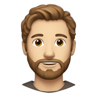Sebastian Kristiansen with Brown hair and beard sticker