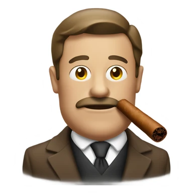 man smoking a fat cigar sticker