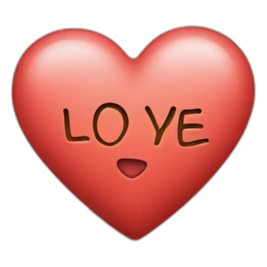 Heart with I love you texted on sticker