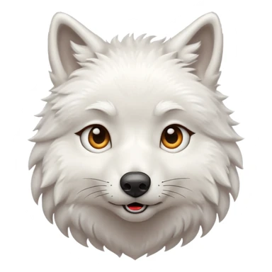 White wolf blowing kiss sticker