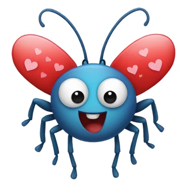 Bug with hearts on it  sticker