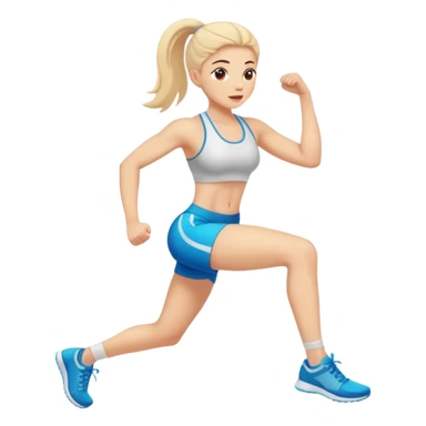 Exercising girl sticker