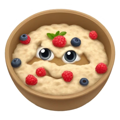 bowl oatmeal fruits  sticker
