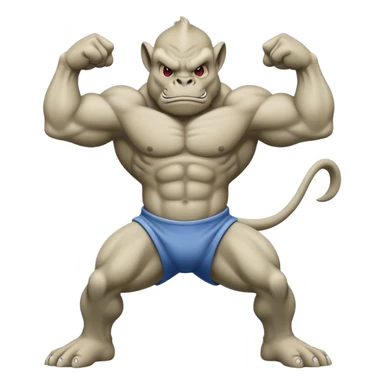 Machop flexing muscles sticker