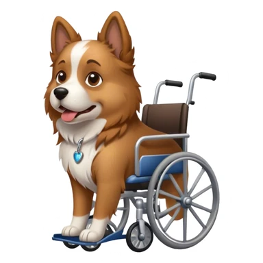 Perro en silla de ruedas sticker