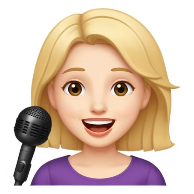 A girl singing sticker