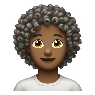 Aesthetic curly hair sticker