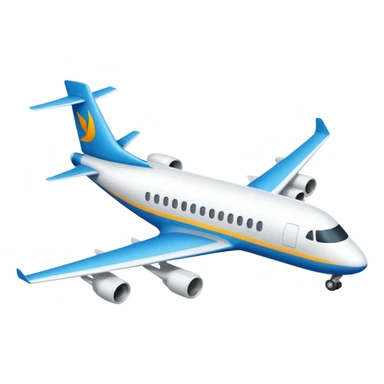 avion blanco mas sencillo sticker