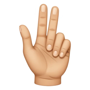 This emoji:🤙 but the lowest tumb is cut sticker