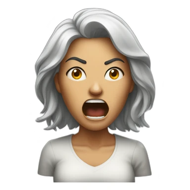 Enraged woman sticker