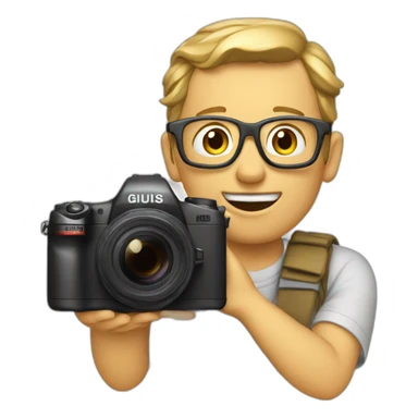 giles avec son appareil photo sticker