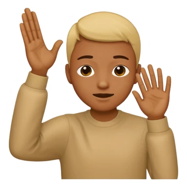 Emoji doing a 🙂‍↕️ and a dab at the same time sticker