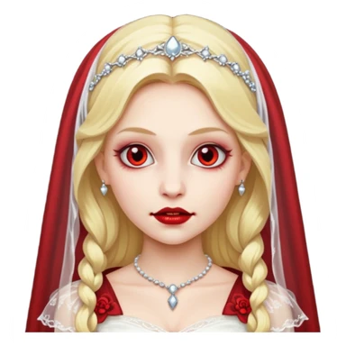 blonde vampire bride sticker