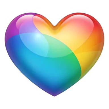 Rainbow heart emoji sticker