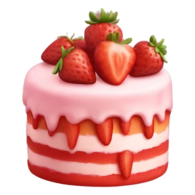 Strawberry cake cute sticker